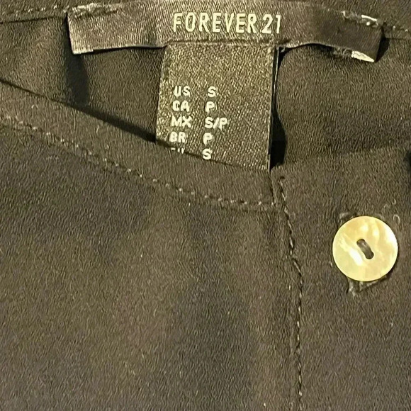 Forever 21 size S gorgeous black tank with spaghetti straps EUC - Picture 7 of 8